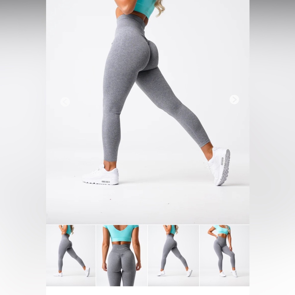 Gray High-Waisted Leggings